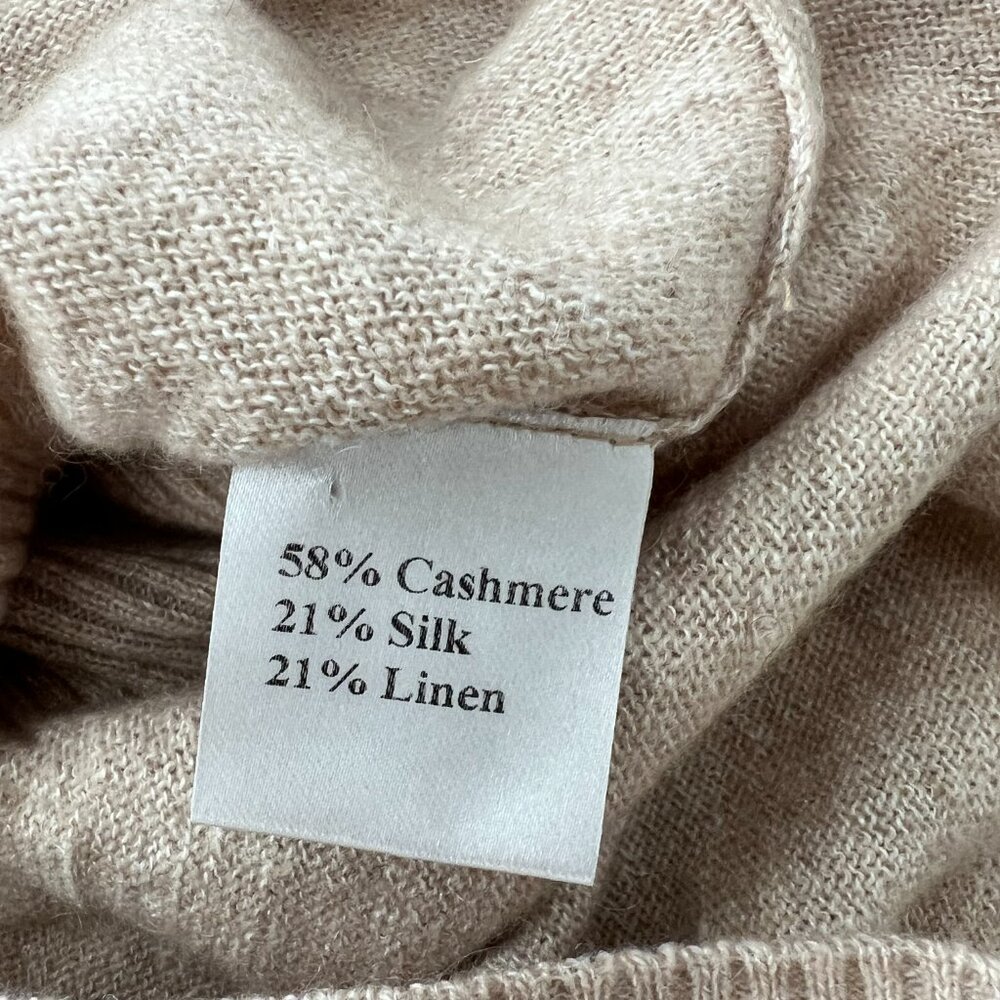 Leggiadro Cashmere Silk Linen Cardigan – Beige Melange (NWT, $995 Retail) | Size - Picture 5 of 6